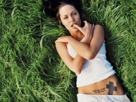 Angelina Jolie tattoo Wallpaper Angelina Jolie Female celebrities