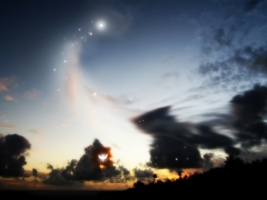 Dark sky landscape Wallpaper Landscape Nature