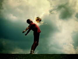 Fire ball Wallpaper Football Sports
