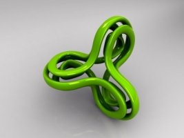 Green Loop Wallpaper Abstract 3D