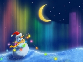 Happy Snowman Wallpaper Christmas Holidays
