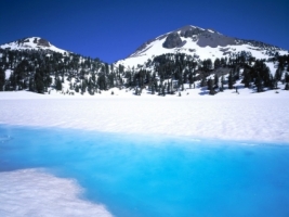 Lassen Peak Wallpaper Winter Nature