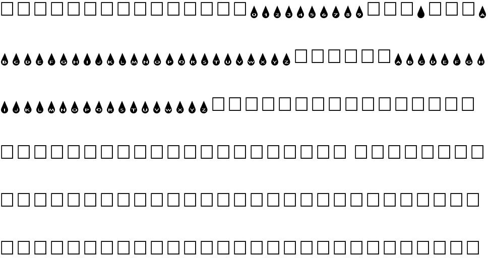Alphashapes Raindrops Free Font In Ttf Format For Free Download 4 97kb