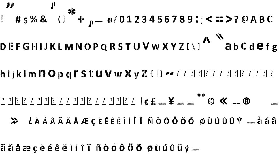 Anderson Free Font In Ttf Format For Free Download 396 36kb