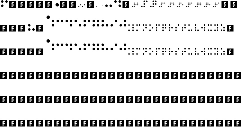 Braille free Font in ttf format for free download 3.30KB