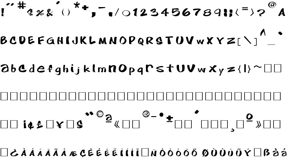 Cartoon free Font in ttf format for free download 29.03KB