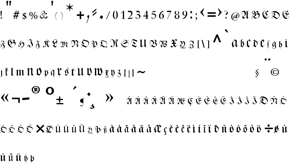 Cat Zentenaer Fraktur Unz1 Free Font In Ttf Format For Free Download 59 49kb