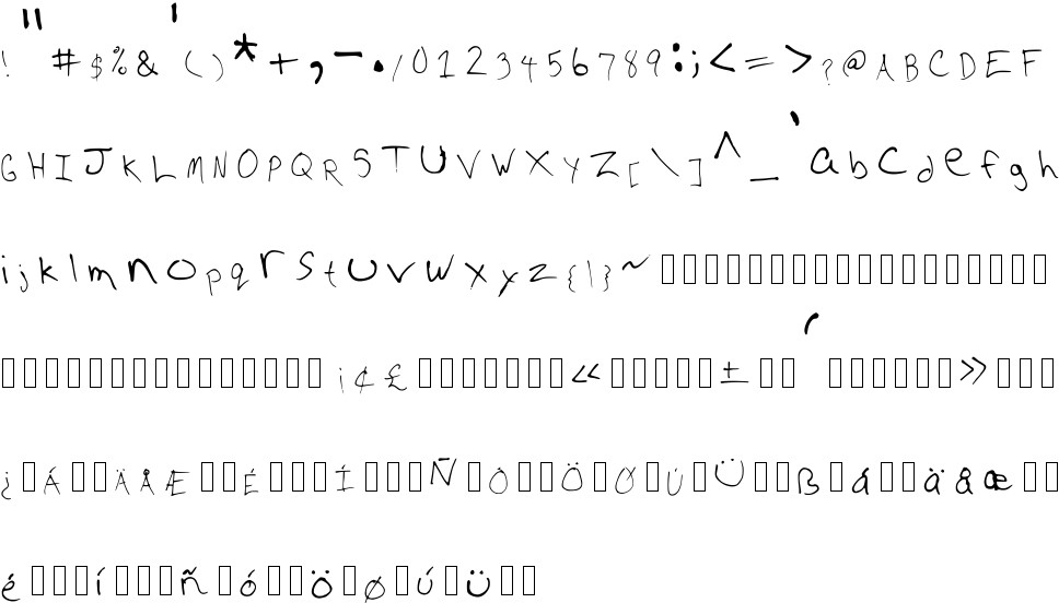CD Writing free Font in ttf format for free download 22.92KB