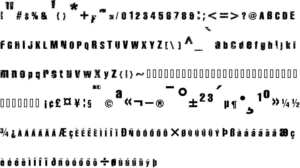 Disintegration Free Font In Ttf Format For Free Download 142 70kb