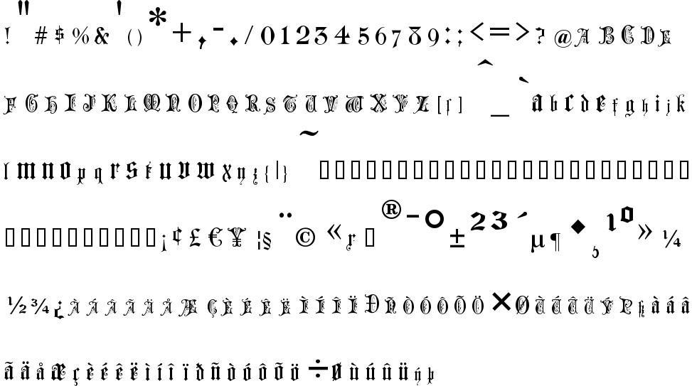 Grusskarten Gotisch Free Font In Ttf Format For Free Download 37 19kb