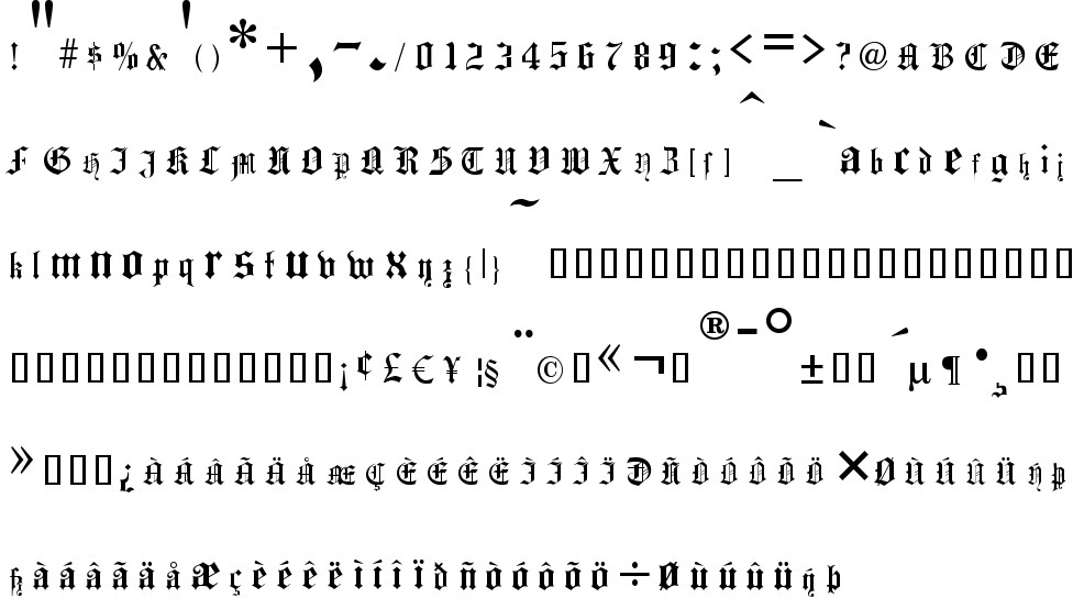 Hansa Gotisch Free Font In Ttf Format For Free Download 33 79kb