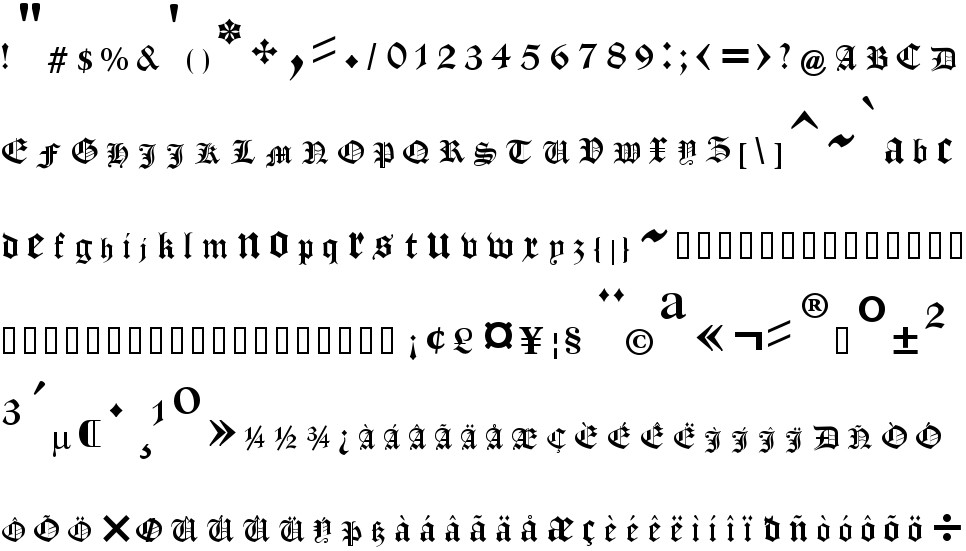 Manuskript Gothisch Free Font In Ttf Format For Free Download 56 11kb