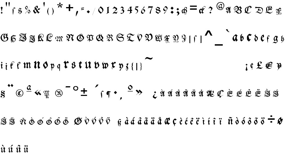 My Electronic Schwabach Free Font In Ttf Format For Free Download 44 kb