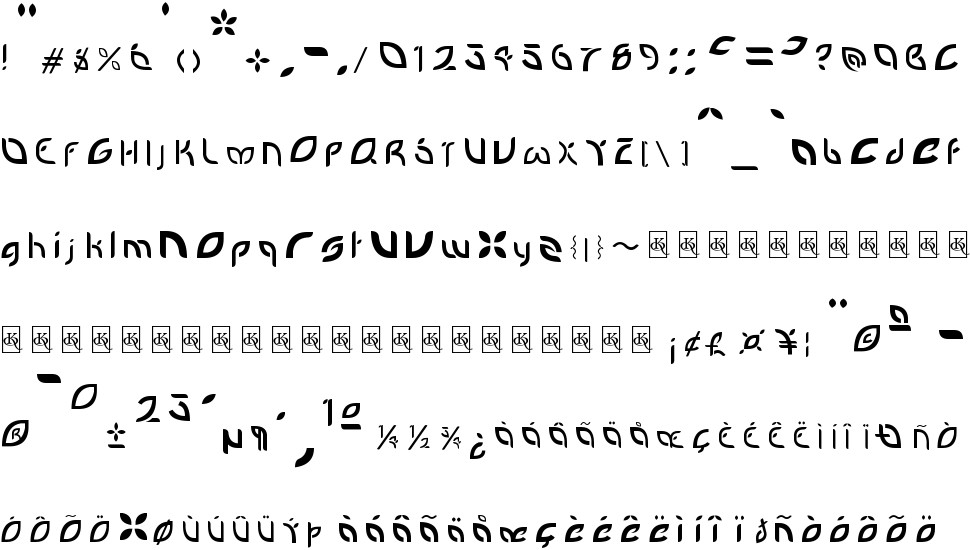 free fancy glyph font download