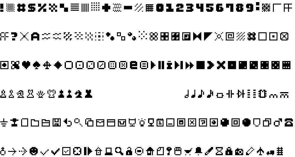 Pixel Dingbats 7 Free Font In Ttf Format For Free Download 20 91kb