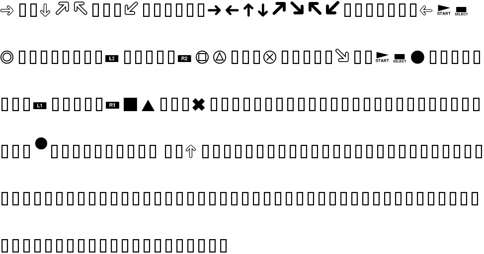 playstation buttons font