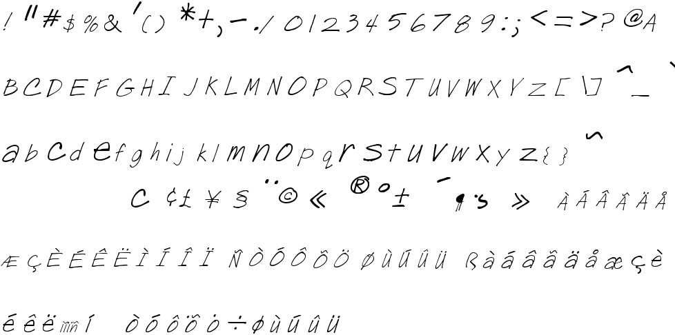Post Note Free Font In Ttf Format For Free Download 66 34kb