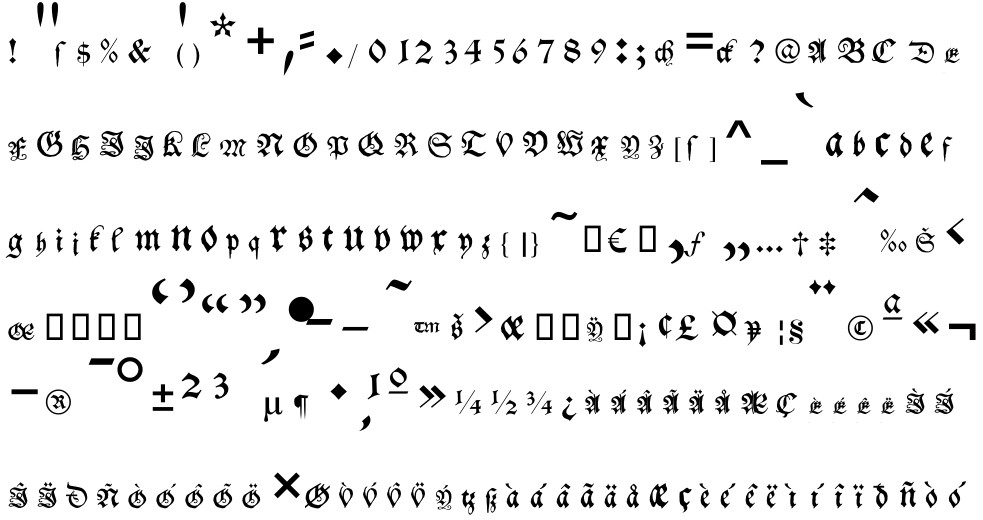 Schwabacher Free Font In Ttf Format For Free Download 42 02kb