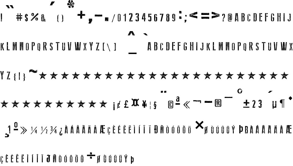 Stencil WW II free Font in ttf format for free download 308.01KB