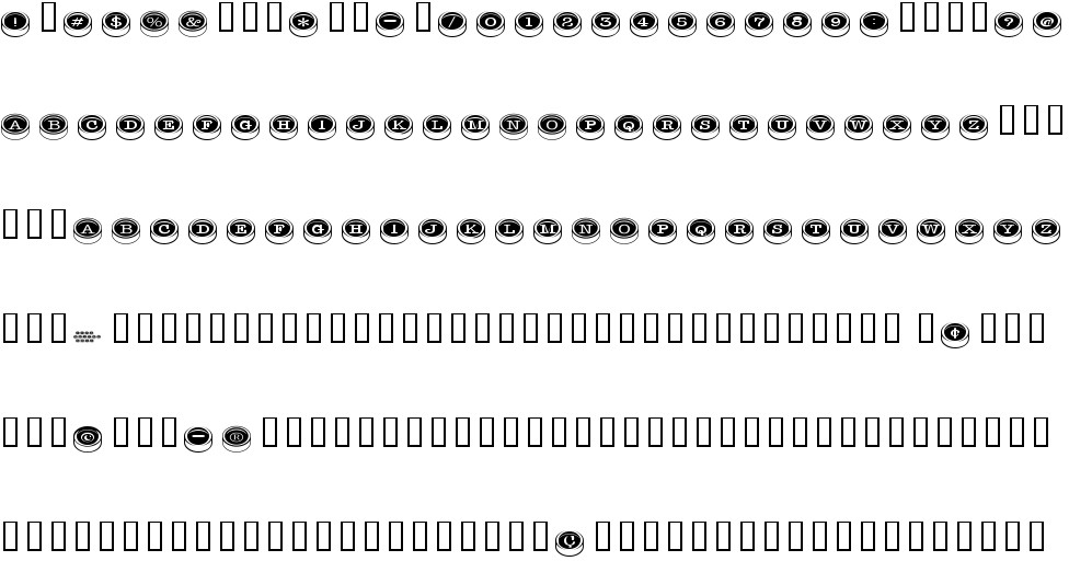 Typewriter Keys free Font in ttf format for free download 25.18KB