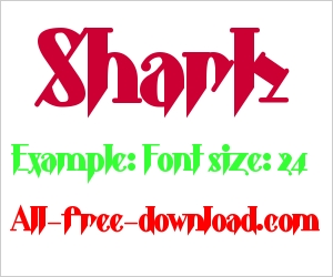 Found some font relate (shark clipart) in font.