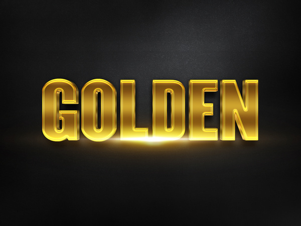 Download 083d gold text effect 1 preview Free psd in Photoshop psd ... PSD Mockup Templates