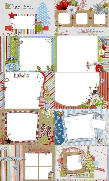 10 christmas theme collage style photo frame 