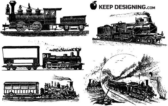 10 Train Vector Graphics