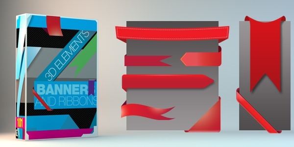 110 3d banner ribbon 