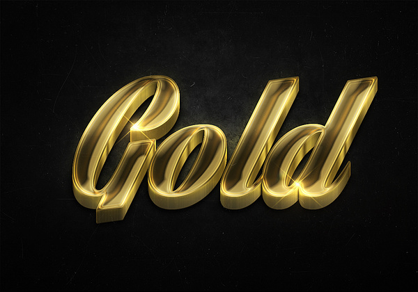11 3d shiny gold text effects preview