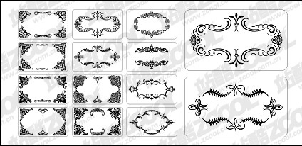 12 cards with exquisite lace elements of material 