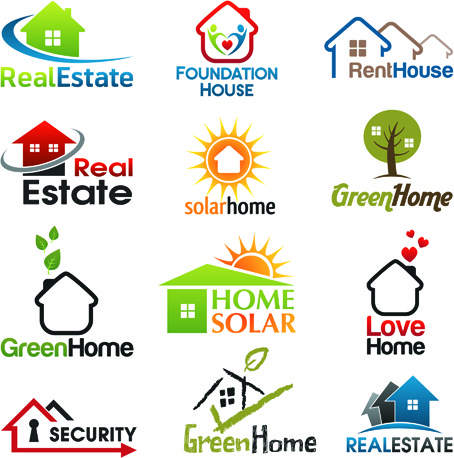 12 kind real estate logos free vector 