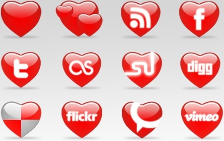 12 St.Valentines day Icons 