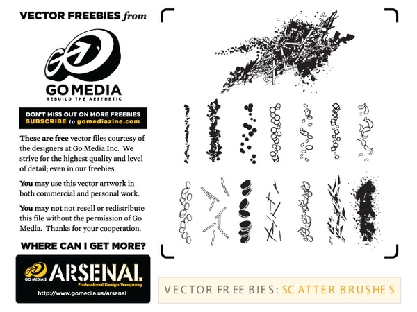 
								14 Free Scatter Brushes							