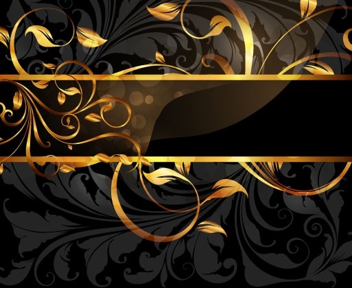 1 gold pattern vector