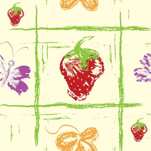 1 handpainted fruit background vector
