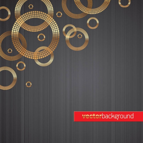 1 round gold background vector