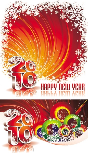 2010 new year background vector