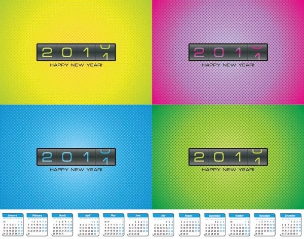 2010 over 2011 clip art