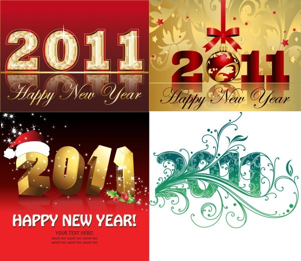2011 christmas font design vector