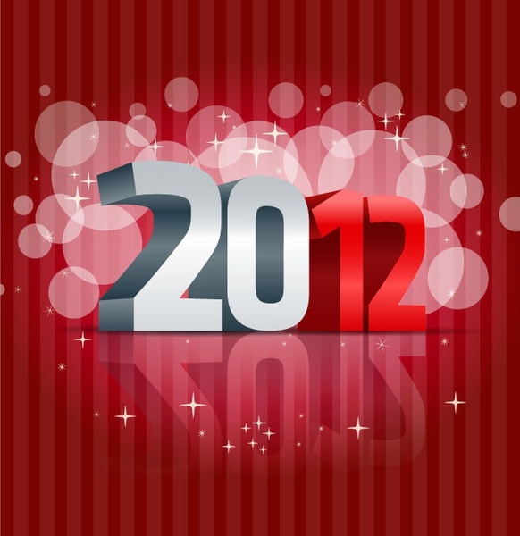 2012 Happy New Year Vector Illustration