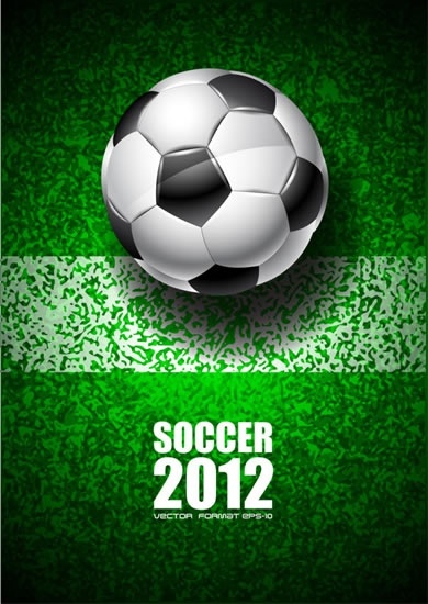 2012 world cup soccer poster bright vector
