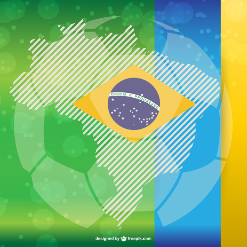 2014 brazil world football tournament vector background