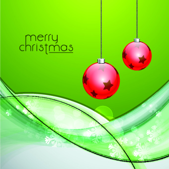 2014 christmas baubles with holiday backgrounds vector