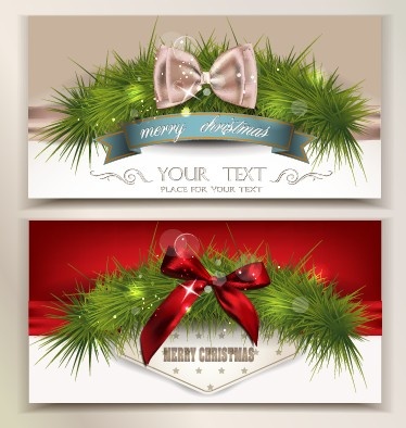 2014 christmas pine needles with bow cards