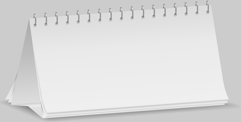 2014 desk calendar design template vector