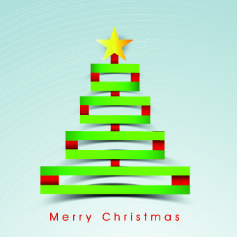 2014 funny christmas tree design vector