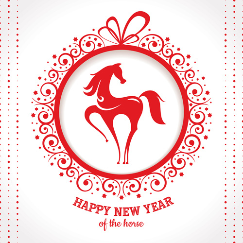 2014 horse new year design vecotr 