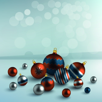 2014 new year christmas ornaments vector