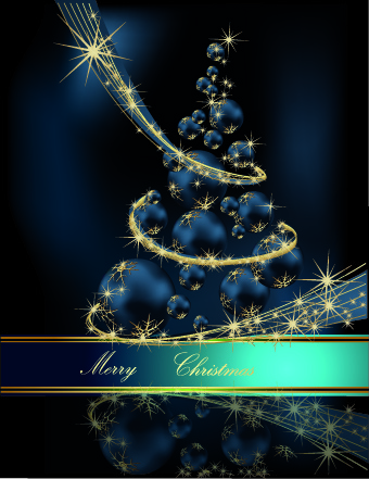 2014 sparkling christmas tree backgrounds vector